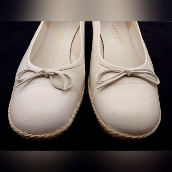 Leather Wedge Woven High Heel Shoes SZ 40 with Tie Bow Women's - Picture 4 of 13